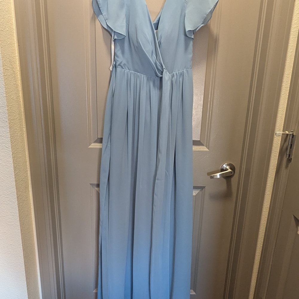 Revelry Light Blue Floor Length Dress
